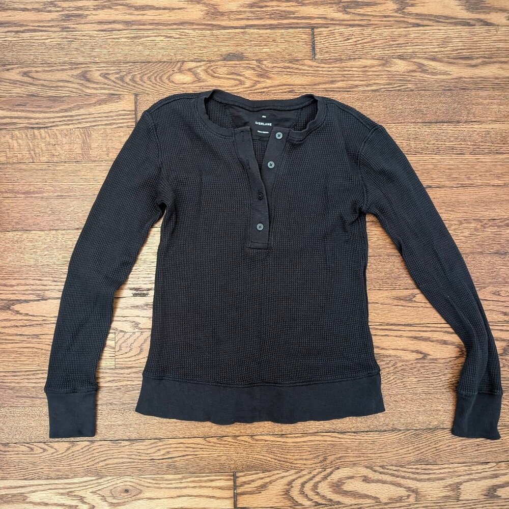 Everlane waffle henly size XXS fits like XS black